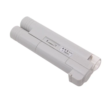 40-150x Dual-Tube Portable Microscope High Magnification with Scale LED Jewelry Identification Handheld Magnifier