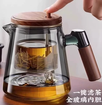 Elegant Glass Teapot with Infuser, Tea-Water Separator for Home Use, Premium Large-Capacity Green Tea Set