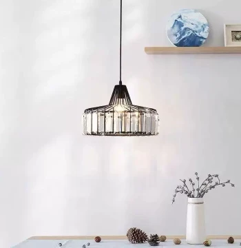 Restaurant Pendant Light Three-Head Light Luxury Feng Shui Crystal Lamp Nordic Lighting Dining Room Bar Counter Long Table Lamp Bedroom Bedside Lamp