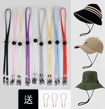 Windproof Hat Cord for Straw Hats, Bucket Hats, and Sun Hats - Secure Fixation Strap to Prevent Falling