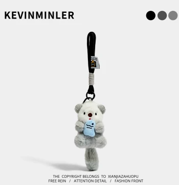Plush Otter Keychain Cute Bag Charm Ornament