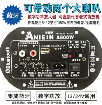 Subwoofer Amplifier Board High-Power Bluetooth Speaker Motherboard 12V 24V 220V Universal Modification Subwoofer Amp Board