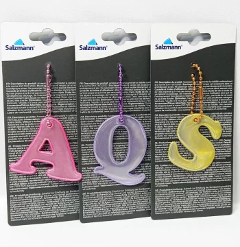 Reflective Letter Backpack Charm High-Visibility for Walking and Travel