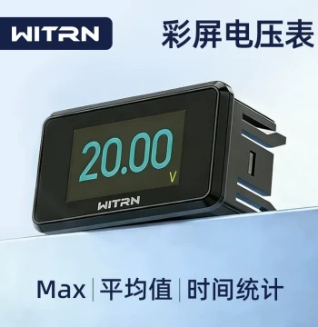 WITRN IPS Color Screen PHD10 Voltmeter Head, DC Digital Display, 0.96-inch Screen, 4-100V, Temperature and Capacity, IPS