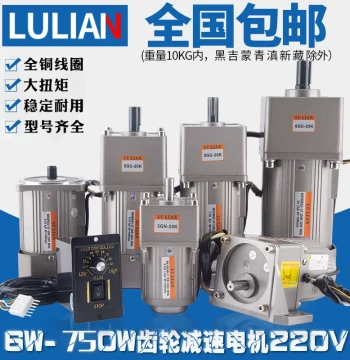 Lulian 6W~750W AC Asynchronous Gear Reduction Motor, Speed Control Motor, Reversible Motor, 220V/380V Fixed Speed