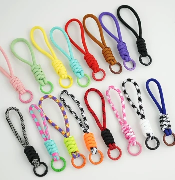 Color-Block Lanyard Keychain Bracelet for Men and Women