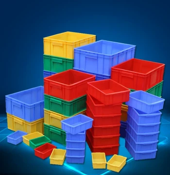 Turnover Box Plastic Box Rectangular Hardware Accessories Tool Screw Box Storage Parts Box Logistics Material Plastic Crate