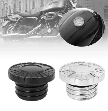 Compatible with Harley XL883 1200 X48 X72 Road King Dyna Fat Boy Softail Modified CNC Fuel Tank Cap