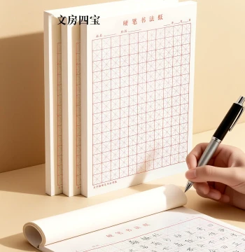 Rice Grid Calligraphy Practice Book, Hard Pen Calligraphy Paper with Square and Tianzi Grids for Elementary Students, Adults, Beginners, and Fountain Pen Works