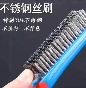 Walnut Polishing Steel Wire Brush 304 Stainless Steel Non-Fading Brush for Vajra Bodhi Cleaning Tools
