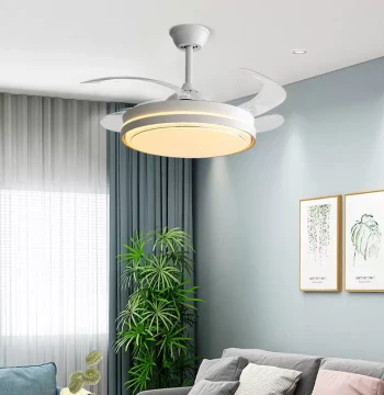 Cream Style Invisible Fan Light 2025 New Ceiling Fan Light for Home Living Room Dining Room Bedroom Electric Fan Chandelier