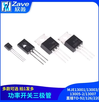 MJE13001/13003/13005-2/13007 Power Switch Transistors, Through-Hole TO-92/126/220