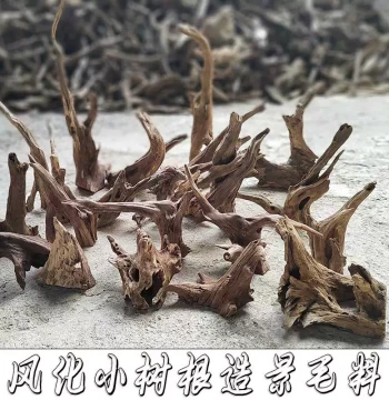 Weathered Driftwood Small Tree Roots for Micro-Landscape Decoration, Creative Handcrafted Material for Fish Tanks and Reptile Platforms