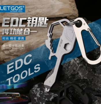 LETGOS Multi-function EDC Key Tool Creative Bottle Opener Portable Box Opener Screwdriver Keychain Wrench