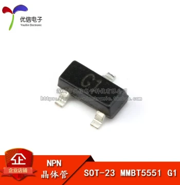 SMD Transistor MMBT5551, 2N5551LT1, G1, SOT-23, 600mA (20 Pieces)