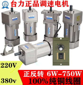 Taili Gear Reduction Motor 220V Micro Small 120W 250W 400W AC Speed Control Variable Speed Low Speed Forward Reverse