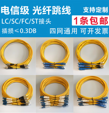 Zhengtong Feida LC-LC Single-Mode Duplex Fiber Optic Patch Cord - Customizable Length 1m-30m, Low Loss Telecom Grade