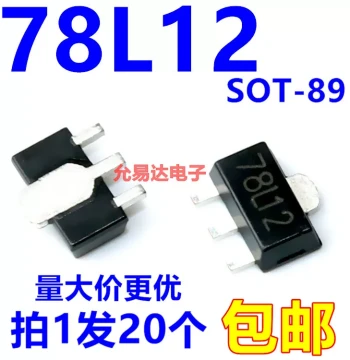 78L12 SOT-89 CJ78L12 Surface Mount Three-Terminal Voltage Regulator, Brand New [20 Pieces]