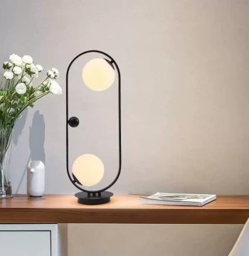 Nordic Post-Modern Minimalist Personalized Desktop Desk Lamp Creative Decor Living Room Bedroom Bedside Lamp Glass Table Lamp