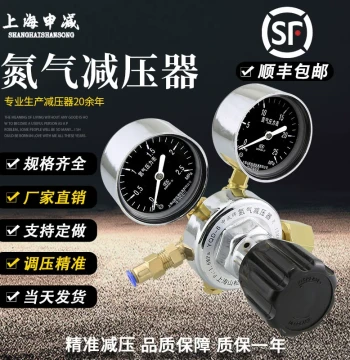 Shanghai Pressure Reducer YQD-6 Nitrogen Regulator - High-Pressure Cylinder Gauge for Laboratory Nitrogen