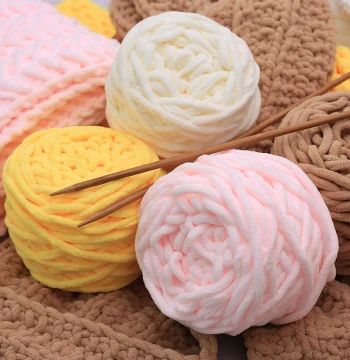 Soft Chunky Ice Bar Yarn for Handmade DIY Scarf Knitting, Crochet Slippers, Self-Weaving Material for Men and Women