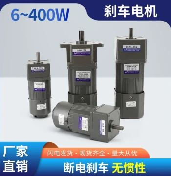 Weipu AC Gear Motor with Brake, 220V Variable Speed Motor, 6-400W Single-Phase 220V Stepless Speed Control Motor