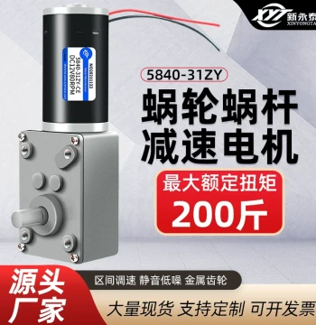 Xinyongtai 5840 Worm Gear Micro DC Gear Motor Self-Locking Speed Regulation Slow 31ZY Motor 12V 24V