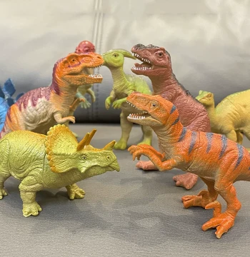 Children's Dinosaur Toys Jurassic Boys Girls T-Rex Ankylosaurus Stegosaurus Simulation Model Soft Gel Full Set