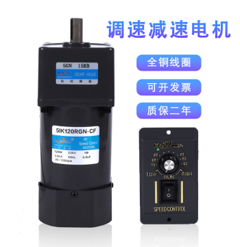 Songgang Speed-Control Reduced-Speed Motor - 220V AC Stepless Variable Speed Motor, Micro Single-Phase Gear Reducer 120W