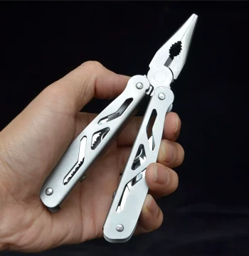 Full-Steel Multi-Function Pliers with Mini EDC Folding Knife – Pocket-Sized Keychain Tool for Camping and Car Use