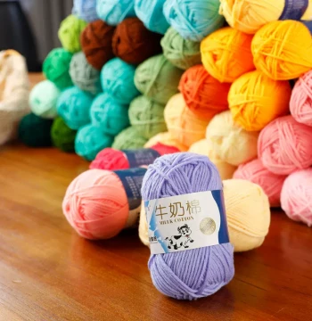 5-Ply Handmade DIY Yarn Ball for Knitting Scarves Thick Crochet Thread Doll Milk Cotton Yarn Five-Ply Plush Toys
