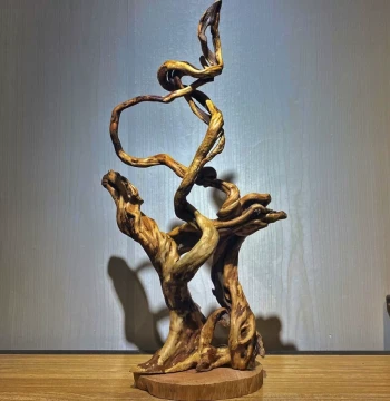 Thuja Root Wood Carving Root Sculpture Ornament Natural Weathered Wood Dead Wood Zen Entryway Home Living Room Hanging Branches