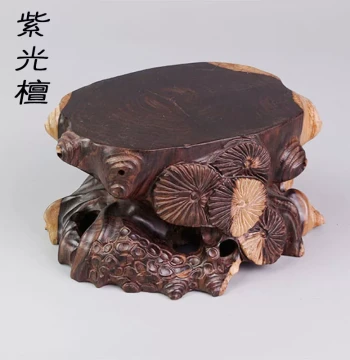 Natural Solid Wood Root Carving, Rosewood Strange Stone Teapot Base, Round or Rectangular Flower Pot Ornament, Irregular Shape Base