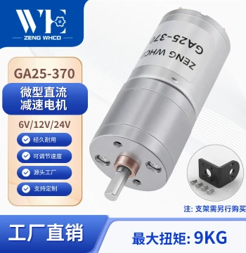 25GA370 DC Gear Motor, Low-Speed High-Torque Motor for 6V/12V/24V Models and Intelligent Robots