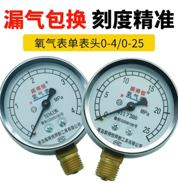 Oxygen Pressure Reducing Valve Single Gauge Head Pressure Gauge Head High Low Pressure Acetylene Gauge Head CO2 Regulator Gauge Head