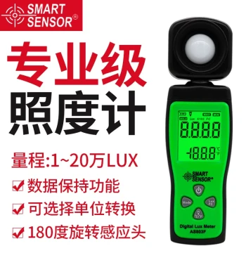 Sigma AS803F Illuminance Meter, High-Precision Light Meter, Portable Mini Handheld Digital Photometer for Brightness Measurement