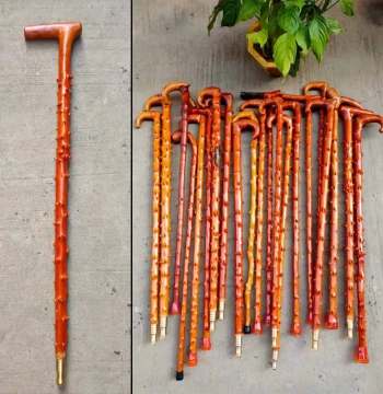 Guizhou Mengzi Wood Cane Walking Stick Solid Wood Rosewood Root Carving Elderly Cane Natural Hiking Stick Handle Self-Defense Baton