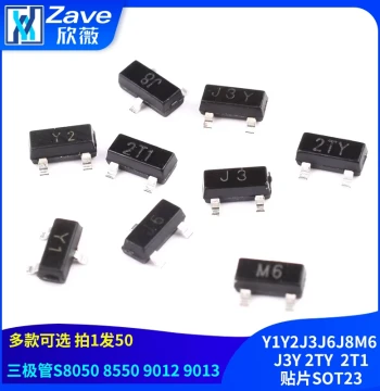Y1 Y2 J3 J6 J8 M6 J3Y 2TY 2T1 Transistor S8050 8550 9012 9013 Surface Mount SOT23