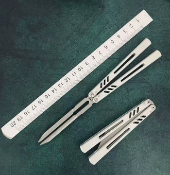Banshu 8801V3 Tuning Fork Folding Knife REP Butterfly Style AB Beginner Practice Toy Knife Unsharpened