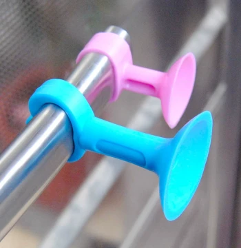 Silicone Plastic Door Stopper for Bathroom - No-Drill Anti-Collision Pad, Rubber Door Bumper, Toilet Suction Cup for Bathrooms