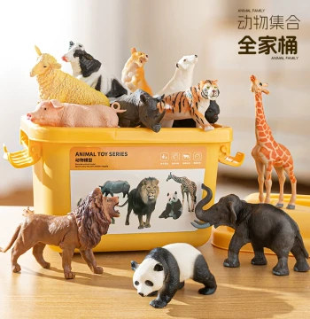 Realistic Animal Model Toys for Baby Cognition, Wild Elephant, Children's Bionic Lion, Boy's Farm Complete Set