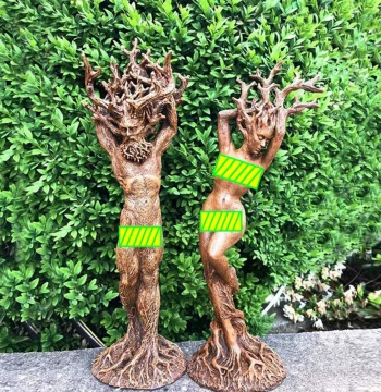 Forest Goddess Statue Resin Ornament, Garden Craft Decor, Creative Home Statue, Tree God Figurine