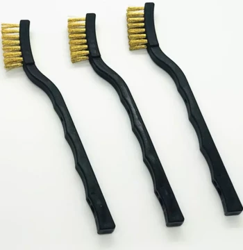 Anti-Static Copper Wire Brush Steel Brush Toothbrush Shape Industrial Rust Removal Cleaning Small Brush Walnut Antique Polishing Pure Copper Brush