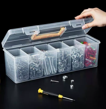 Screw Storage Box Hardware Small Parts Compartmentalized Thickened Plastic Tool Storage Organizer Household Multi-Function Box