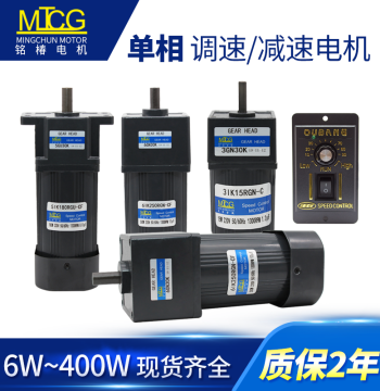 Speed Control Gear Reduction Motor 6W-400W Single Phase 220V Forward/Reverse Reversible with Lugs AC Motor