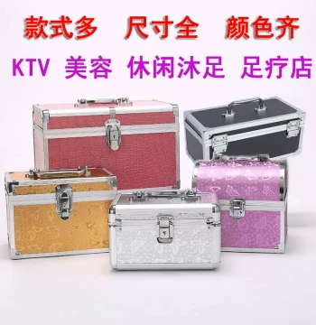 New Year Promotion Foot Massage Technician Portable Tool Box, Aluminum Alloy Case for Massage, Pedicure, Ear Cleaning, Tattooing, and Makeup