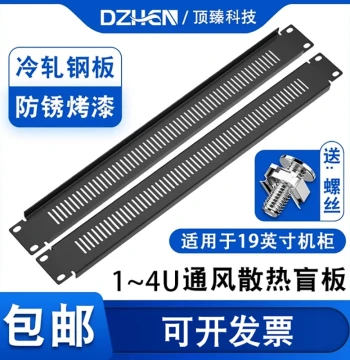 Dingzhen 19-inch Standard Rack Ventilated Blank Panel 1U 2U 3U 4U Custom Rack Panel Filler Plate Blank Cover