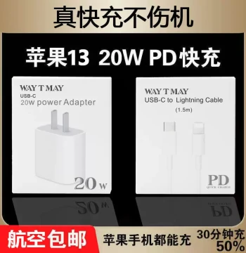 20W PD Fast Charger Head and Data Cable Kit Compatible with iPhone 13/12/11/Pro Max
