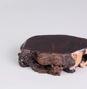 Root Carving Purple Sandalwood Base for Strange Stones, Teapots, Wood Stands, Wood Carvings, Rosewood Flower Pots, Custom-Shaped Display Rack, Wooden Base