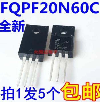 Brand New FQPF20N60C TO-220F MOSFET [5 Pieces]